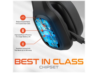 Delton 20X Wireless Noise Canceling Bluetooth Mono Headset with Auto-Pair USB Dongle and Webcam, 3.5mm (DBTHEAD20XBTDLCAM)