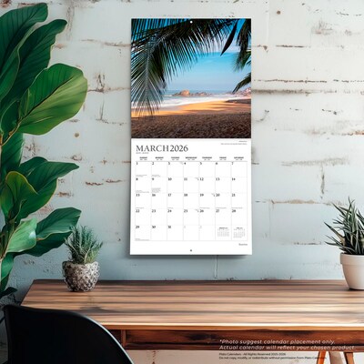 2026 Plato Beaches 12" x 12" Monthly Wall Calendar (9798330706754)