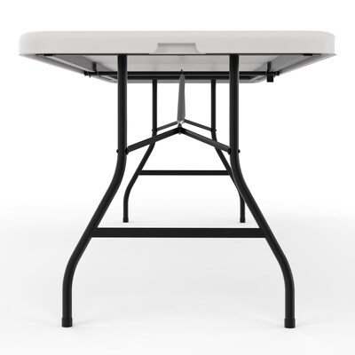 Quill Brand® Folding Table, 96"L x 30"W, Platinum (79158)