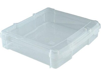 Iris Plastic Project Case with Latching Lid, Letter Size, Clear (150655)