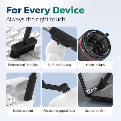 Purely D78 All-in-One Ergonomic Keyboard Wrist Rest with Cleaning Kit, Black (PCKOD78)