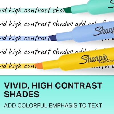 Sharpie Tank Highlighter, Chisel Tip, Assorted Colors, 36/Pack (2133496)