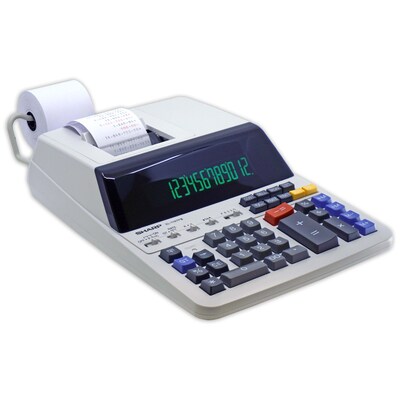 Sharp (EL1197PIII) 12-Digit Printing Calculator, White
