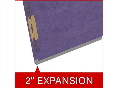 Medical Arts Press Pressboard Classification Folder, 2" Expansion, Letter Size, Purple, 25/Box (DV-T42-02-3PRP)