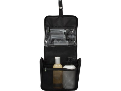 G Force 8" 12-Piece Plastic Toiletry Bag Kit, Black/Clear (36024)