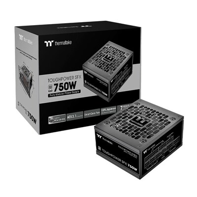 Thermaltake Toughpower SFX Platinum 750W ATX 3.1 80 PLUS Platinum Internal Power Supply, Black (PSSTP0750FNFAPU)