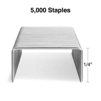 Quill Brand® Standard Staples, 1/4Leg Length, 5,000/Box (35065)