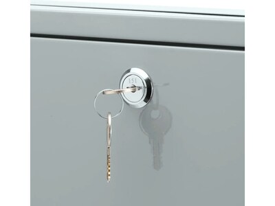 Barska Steel Box Safe with Key Lock, 0.3 cu. ft., Gray (CB12712)