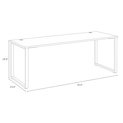 Hirsh Computer and Office Desk, 72" x 24", Black/Weathered Charcoal (23986)