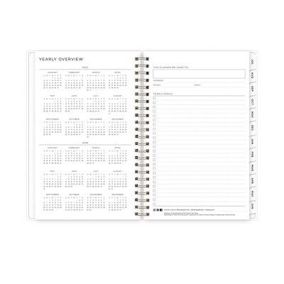 2025-2026 Blue Sky Smoke 5" x 8" Academic Year Weekly & Monthly Planner, Plastic Cover, Multicolored (133682-A26)