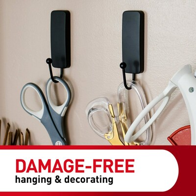 Command Medium Designer Hooks, 3 lb., Matte Black, 2/Pack (17034MB-2ES)
