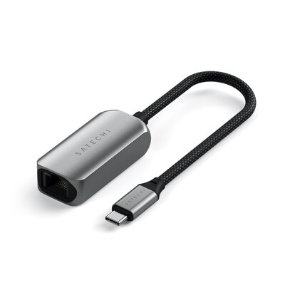 Satechi USB-C 2.5 Gigabit Ethernet Adapter, Space Gray (ST-AE25M)