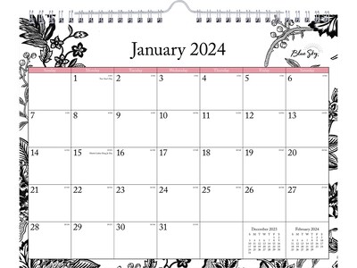 2024 Blue Sky Analeis 11 x 8.75 Monthly Wall Calendar (100028-24)
