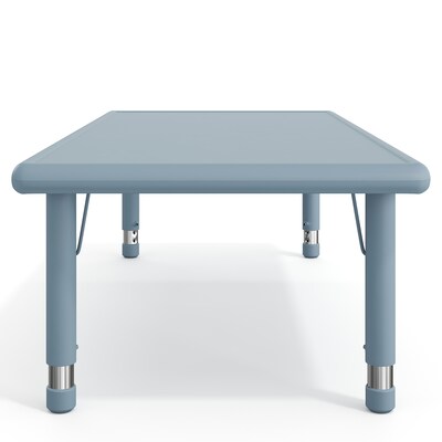 Flash Furniture Wren Rectangular Activity Table, 24" x 48", Height Adjustable, Dusty Blue (YUYCX012RECTDTB)
