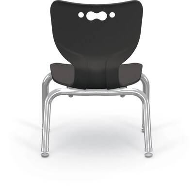 MooreCo 10" Hierarchy Student Chair with 4 Legs, Black/Chrome Base (703673561631)