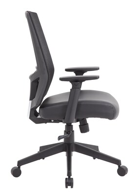 Boss Office Products Mesh/Vinyl Swivel Task Chair, Black (B6044AM-BK)