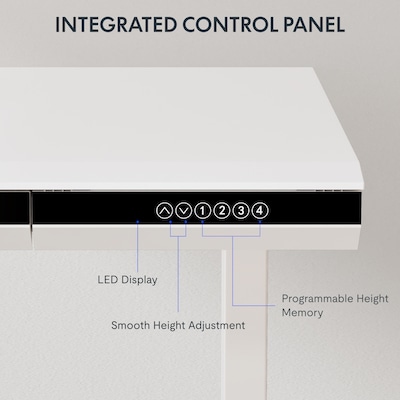 FlexiSpot ED2 48"W Electric Adjustable Standing Desk, White (ED2W-E)