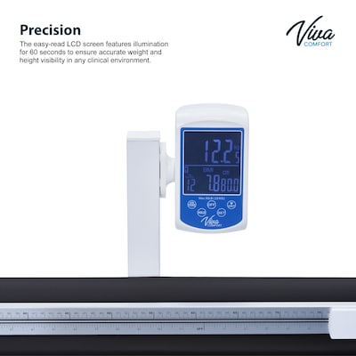 Viva Comfort Grande PU Leather Pediatric Exam Treatment Digital Scale Table, 500 lb. Capacity, Black (996-09-PSBBLKMK)