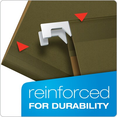 Pendaflex Ready-Tab Premium Reinforced Hanging File Folder, 3-Tab, Letter, Green, 25/Box (42620)