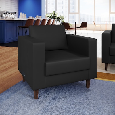 Flash Furniture Hercules Artemis LeatherSoft Reception Chair, Black (ZB89211SBLK)