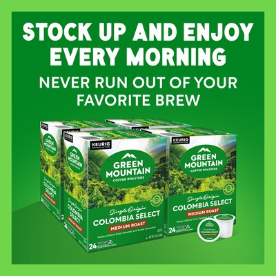 Green Mountain Colombia Select Coffee Keurig® K-Cup® Pods, Medium Roast, 96/Carton (6003)