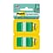 Post-it Flags, 1 Wide, Green, 100 Flags/Pack (680-GN2)