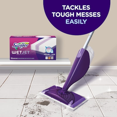 Swiffer WetJet Spray Mop Multi-Surface Floor Cleaner Pad Refill, 24 Count (PGC 08443)