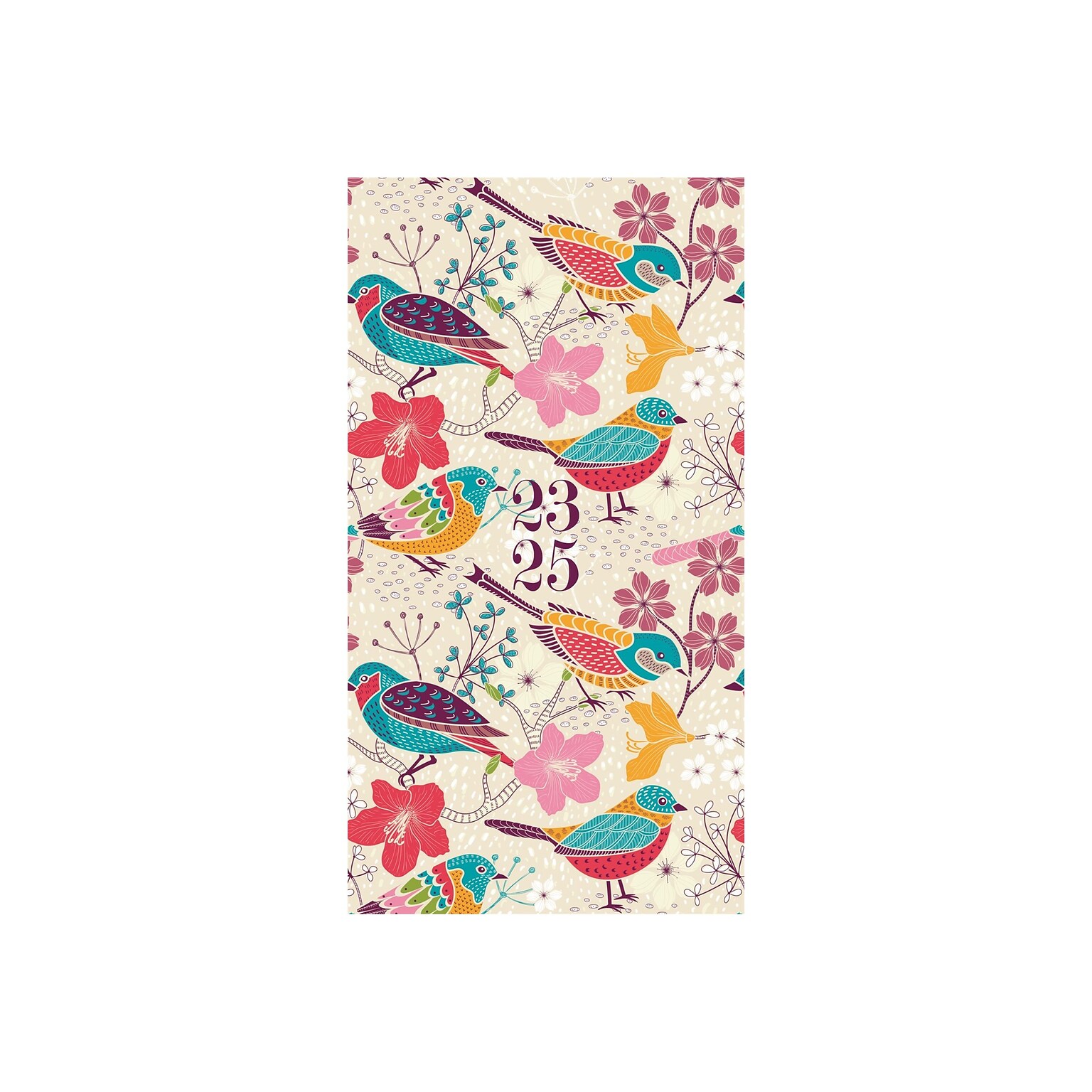 2023-2025 Willow Creek Birds & Blooms 3.5 x 6.5 Academic Monthly Planner, Paperboard Cover, Multicolor (37966)