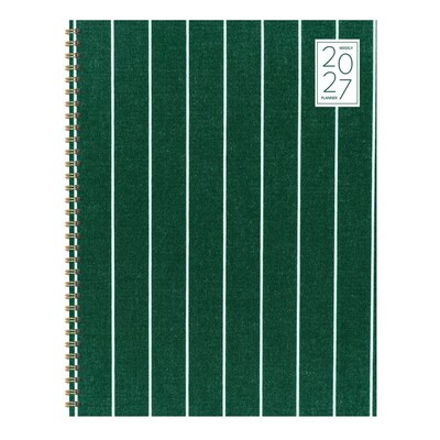 2027 TF Publishing On the Green Stripe 9 x 11  Weekly & Monthly Standard Planner, Paperboard Cover, Multicolored (27-9714)
