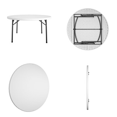 Cosco 60 Round Folding Table, White (14160WSP1E)