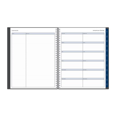 2027 Blue Sky Passages 8.5" x 11" Calendar Year Weekly & Monthly Standard Planner, Plastic Cover, Black (100009-27)