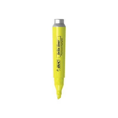BIC Brite Liner Tank Highlighter, Chisel Tip, Assorted Colors, 4/Pack (BLMGP41-AST)