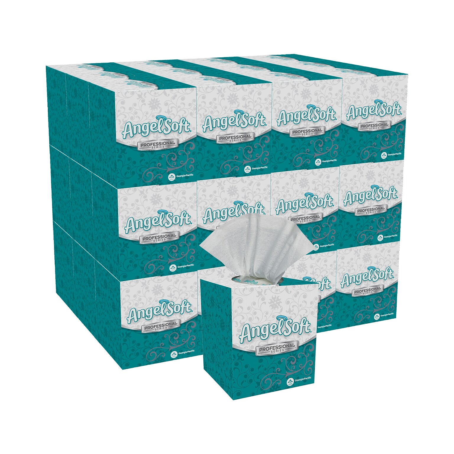 Angel Soft Professional Series  Facial Tissue, 2-ply, 96 Tissues/Box (46580)