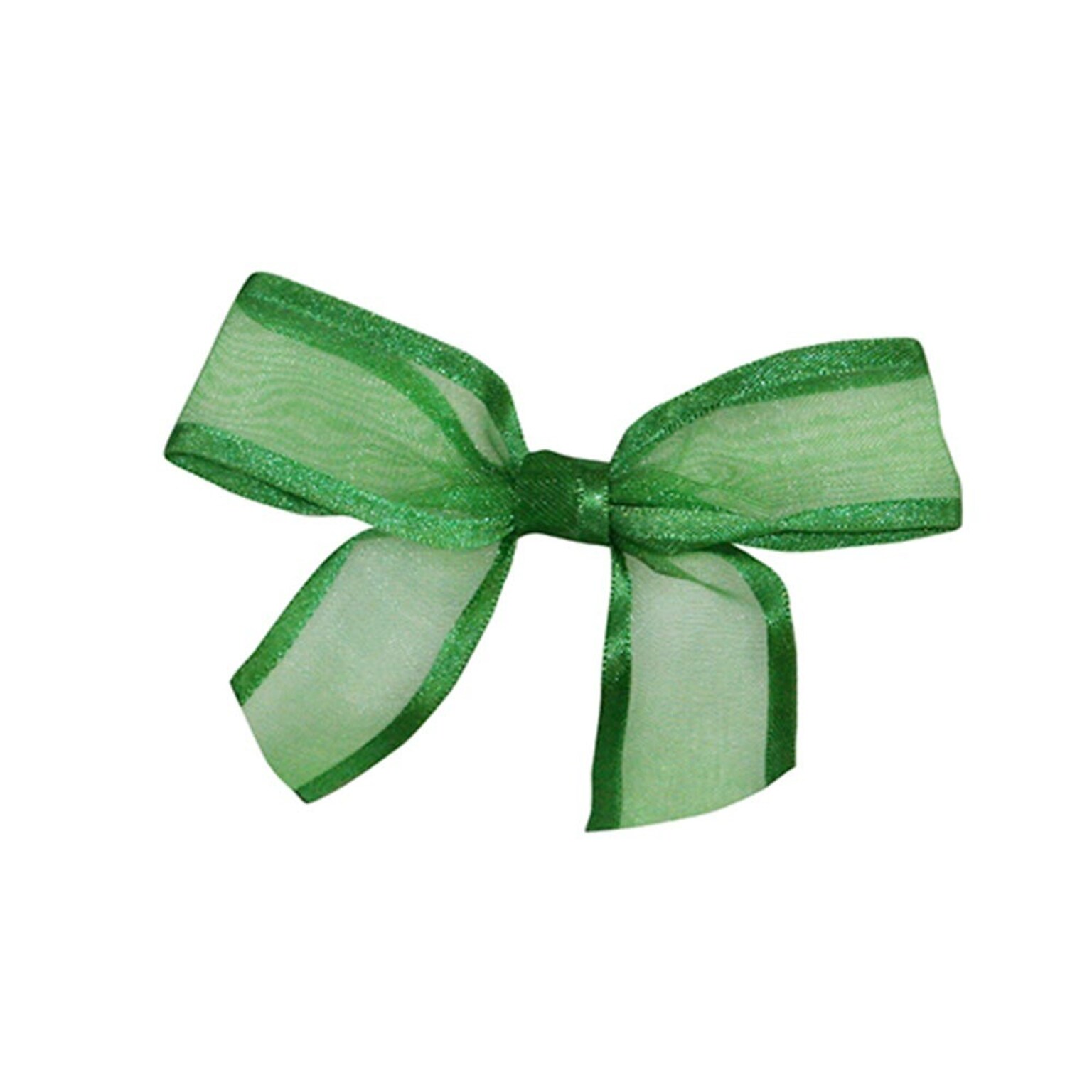 JAM Paper Sheer Satin Bows, Emerald Sheer, 100/Pack (52640349165)