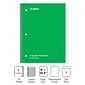 Staples 1-Subject Notebook, 8" x 10.5", Graph Ruled, 70 Sheets, Green (ST23987C)