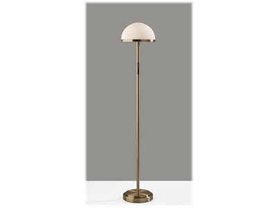 Adesso Juliana 54 Antique Brass Floor Lamp with Dome Shade (5188-21)