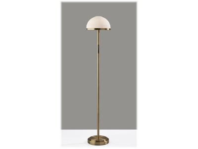 Adesso Juliana 58 Antique Brass Floor Lamp with Dome Shade (5188-21)