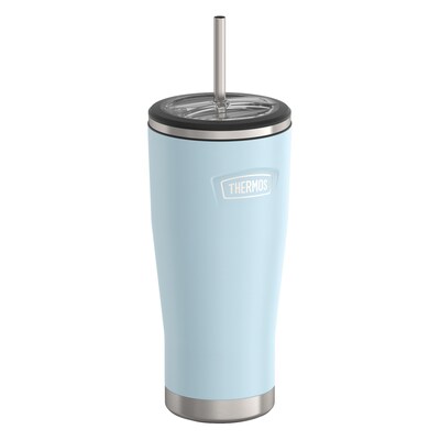 Thermos Icon Stainless Steel Vacuum Insulated Tumbler with Straw, 24 oz., Glacier (IS1112GC4)