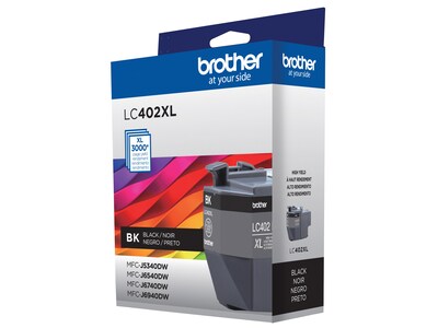 Brother LC402XL Black High Yield Ink Cartridge, Prints Up to 3,000 Pages (LC402XLBKS)