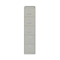 Hirsh Industries® Vertical Letter File Cabinet, 5 Letter-Size File Drawers, Light Gray, 15 x 26.5 x