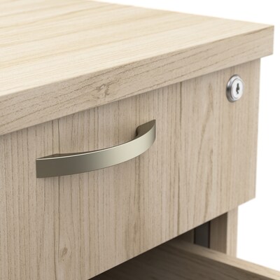 Bush Business Furniture Easy Office 66"H x 119"W 4 Person X-Shaped Cubicle Panel Workstation, Natural Elm (EODH76SNE-03K)