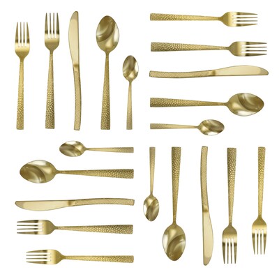 MegaChef Baily 937112453M Stainless Steel Flatware Set, 20 Piece (937112453M)