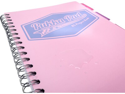 Pukka Pad Pastels 5-Subject Notebooks, 7" x 10", Ruled, 100 Sheets, Assorted Colors, 3/Pack (3032-PST)
