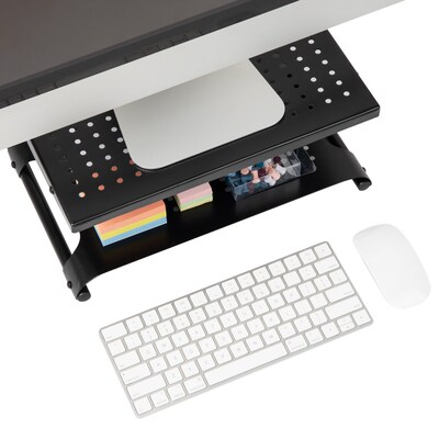 Mind Reader 2-Tier Adjustable Ventilated Monitor Stand, Black (MON2T-BLK)