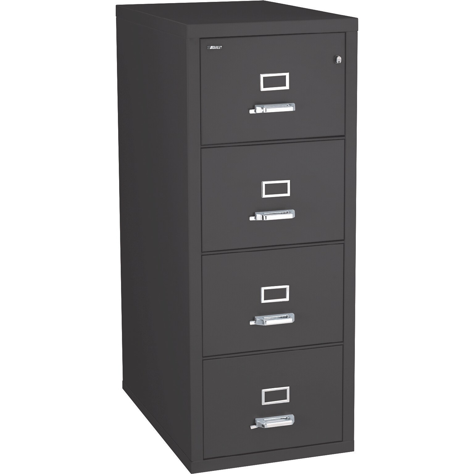 Quill Brand® 4-Drawer Fireproof Vertical File, Letter, Black, 31D (Q314LTRBK)