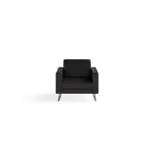 Safco Resi Vinyl Lounge Chair, Black (1732RESFEET4PKBL)