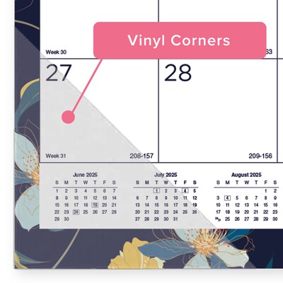 2025-2026 Blueline Colorful Blossom 22" x 17" Academic & Calendar Monthly Desk Pad Calendar, Multi (CA1716BD)