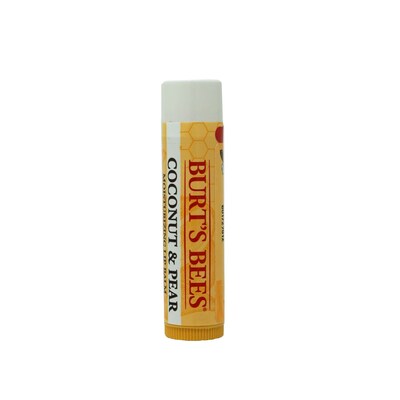 Burts Bees Coconut & Pear Lip Balm, 0.15 oz Tube, 12 Tubes/Bag, 10 Bags/Carton
