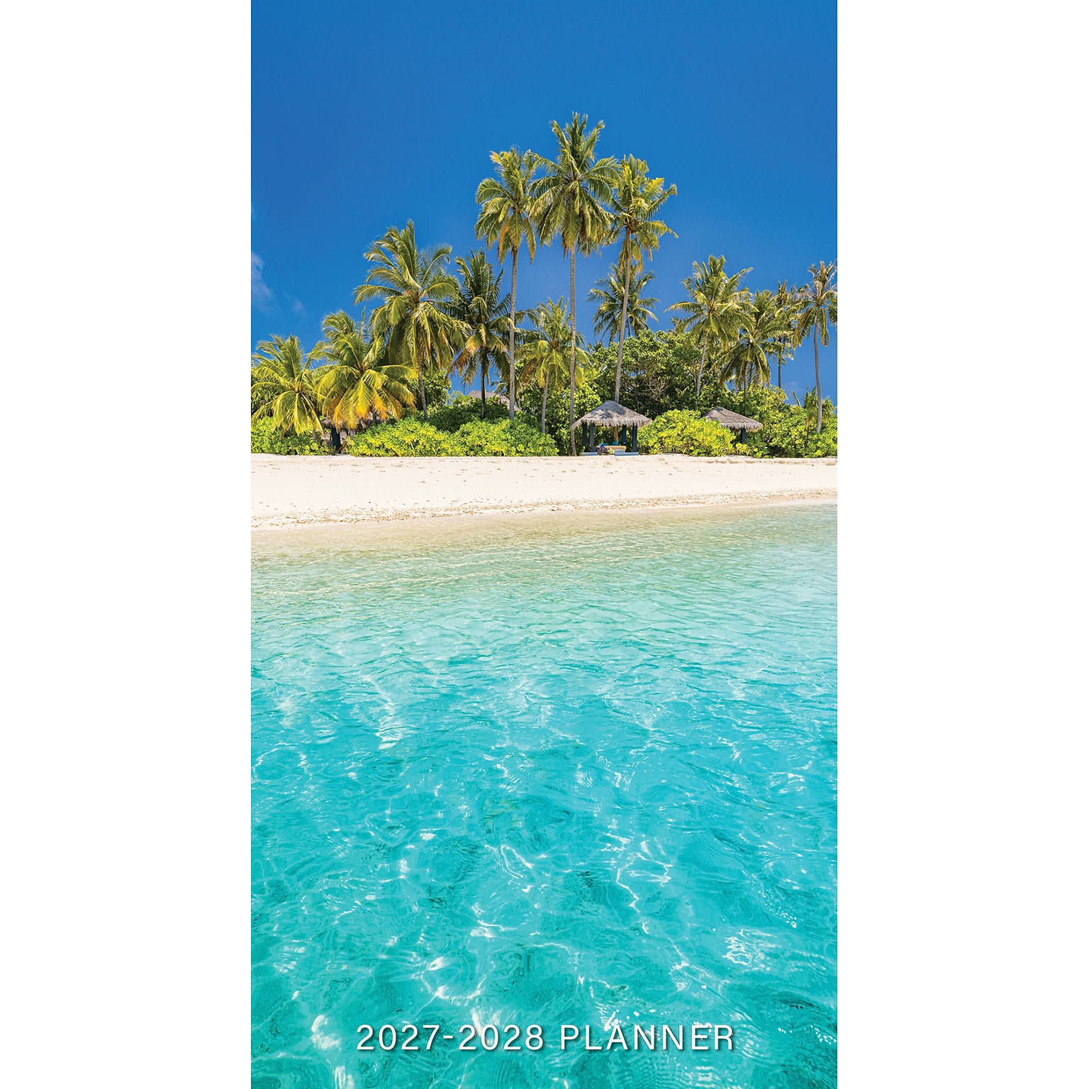 2026-2028 Willow Creek Tropical Beaches 3.5 x 6.5 Monthly Pocket/Wallet Calendar, Assorted Colors (65693)