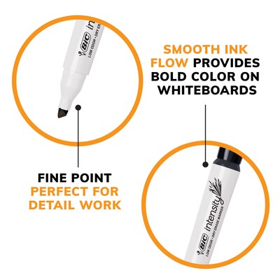 BIC Intensity Tank Dry Erase Markers, Chisel Tip, Assorted, 4/Pack (GDEMP41-AST)